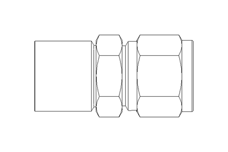 Conector roscado p/ tubos 12 R1/2" Niro