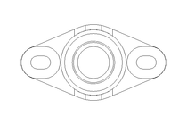 Flange bearing EFOM 16x32x17.5