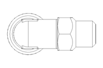 Threaded elbow connector