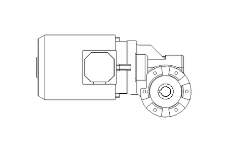 Worm gear motor 0.55kW 56 1/min