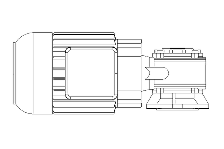 Worm gear motor 0.55kW 74 1/min