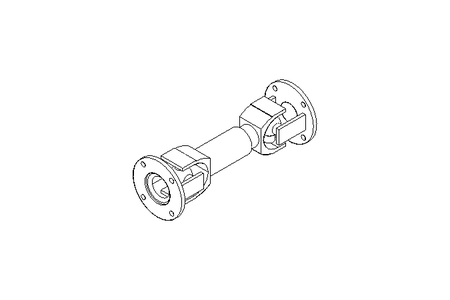 CARDAN SHAFT 25G GREASED L= 250/ 290