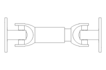 CARDAN SHAFT 25G GREASED L= 250/ 290