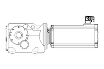 Bevel geared motor 18.7 Nm