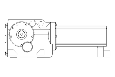 Helical-bevel gear servo motor 5.3 Nm
