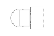 Threaded elbow connector L 22 St ISO8434