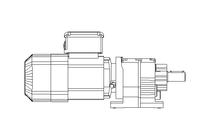 Spur gear motor 0.37kW 29 1/min