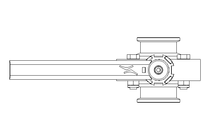 Butterfly valve B DN040 CVC MA E