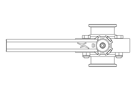 Butterfly valve B DN040 CVC MA E