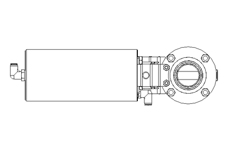 Butterfly valve B DN040 CVC AA E