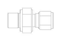 Conector roscado p/ tubos 6 G1/4" Niro