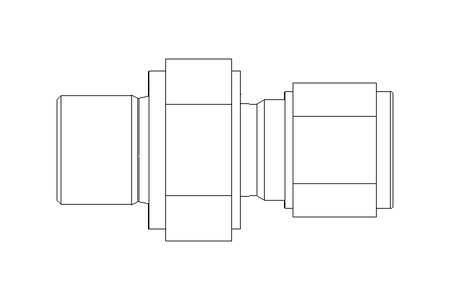 Peзьбoвoe сoeдинeниe тpуб 6 G1/4" Niro