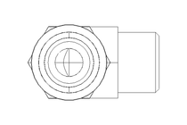 Raccord à vis coudé L 10 G1/4" Niro