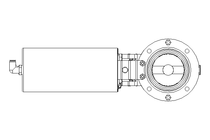 Válvula borboleta B DN065 OVO NC E D22