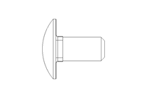 Round head screw M12x25 A2 DIN603