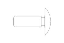 Round head screw M10x30 A2 DIN603