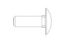 Round head screw M10x30 A2 DIN603