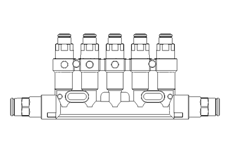 Distribuidor de lubrificacao de 5 saidas