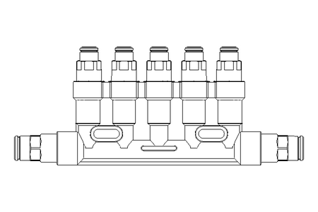 Distribuidor de lubrificacao de 5 saidas