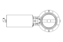 Butterfly valve B DN100 OVO NC E D26