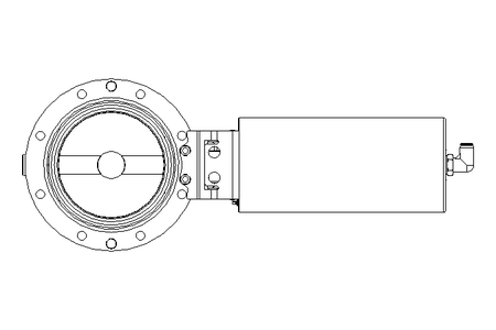 Válvula borboleta B DN100 OVO NC E D26