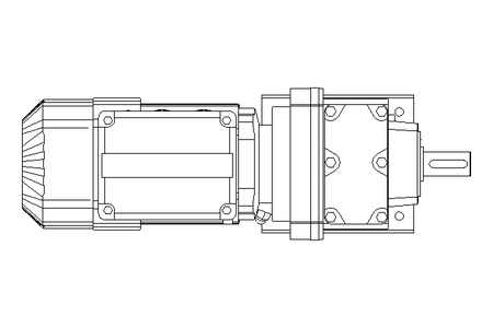 Spur gear motor 0.37kW 38 1/min