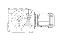 Worm gear motor 0.37kW 6.4 1/min