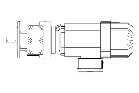 Spur gear motor 0.55kW 50 1/min