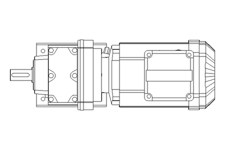 Spur gear motor 0.55kW 48 1/min