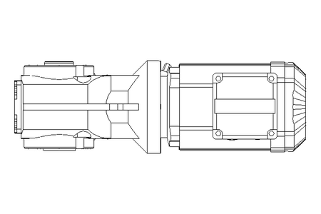 Moteur réducteur 0,55kW 24 1/min