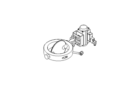 Prozessklappe DN 250 pneumatisch