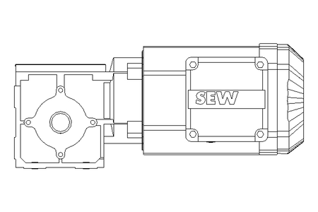 Winkelgetriebemotor 0,55kW 50 1/min