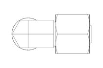 Threaded elbow connector 8 M14x1,5