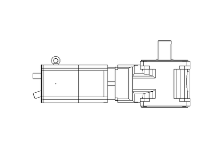 Helical-bevel gearmotor 25.5 Nm