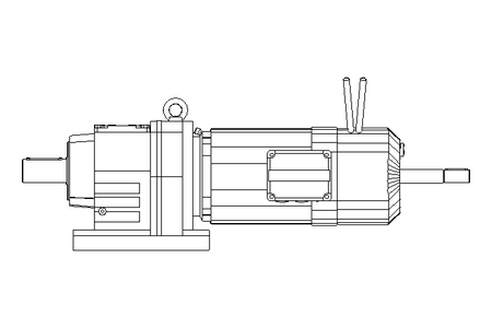 Helical gear servo motor 35 Nm