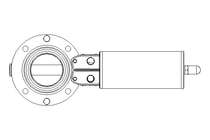 Butterfly valve B DN050 OVO NC HF