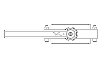 Butterfly valve B DN080 OVO MA H