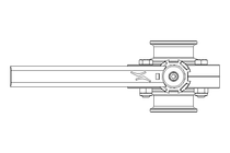 Válvula borboleta B OD1.5 CVC MA E