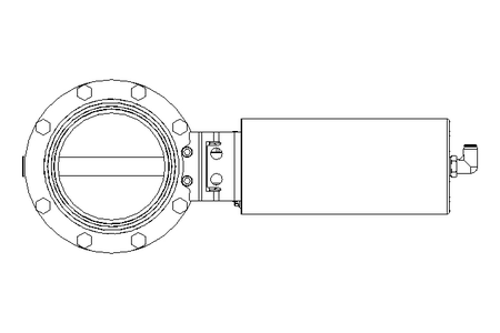 Butterfly valve B DN100 CVC NC F