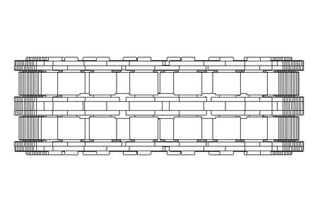 ROLLER CHAIN CPL. 12B-2 42 LINKS D8187