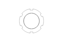 Slotted nut M45x1.5 A2 DIN1804