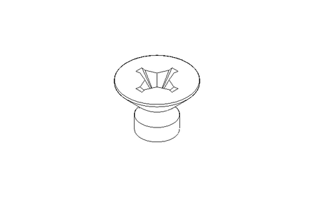 Countersunk head screw M6x8 A2 70