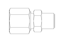 管道螺栓紧固装置 LL 8 R1/8" St-Zn gelbchr.