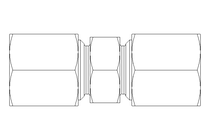 Rohrverschraubung LL 6/6 St-Zn DIN2353