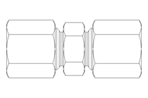 Rohrverschraubung LL 6/6 St-Zn DIN2353