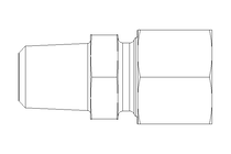 Conector roscado p/ tubos L 10 NPT1/4"