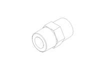 CONECTOR DOBLE  1/4" L=24mm 1.4571