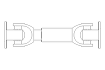 Universal joint shaft D=58 L1=210 L2=245