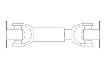 Universal joint shaft D=58 L1=210 L2=245