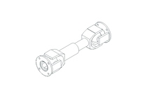 Universal joint shaft D=58 L1=220 L2=250